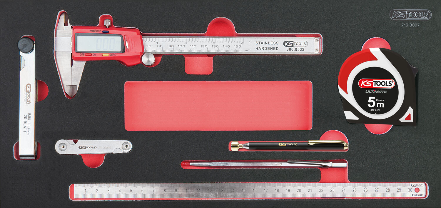 Module d'outils de mesure, 7 pièces ref : 713.8007 KS Tools