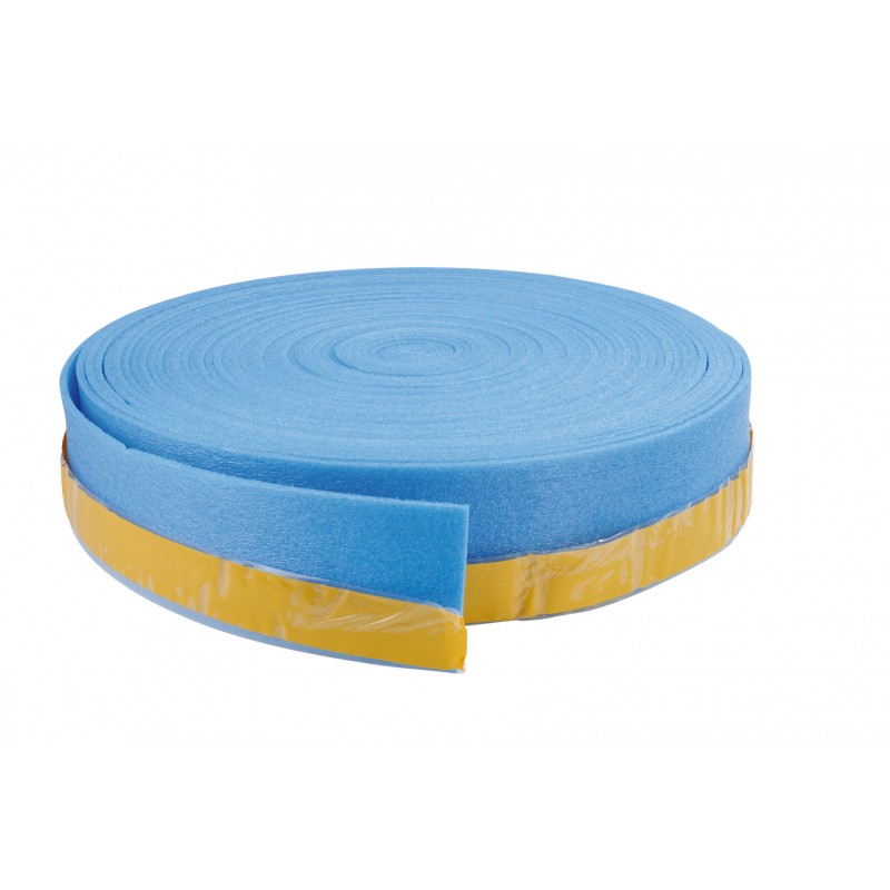 Bande isolation périphérique autocollante avec bavette d'étanchéité