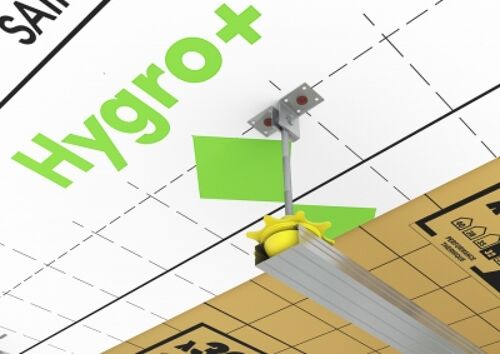 Exemple d'installation du cavalier Integra Zen Isover pour descendre un plafond sans membrane