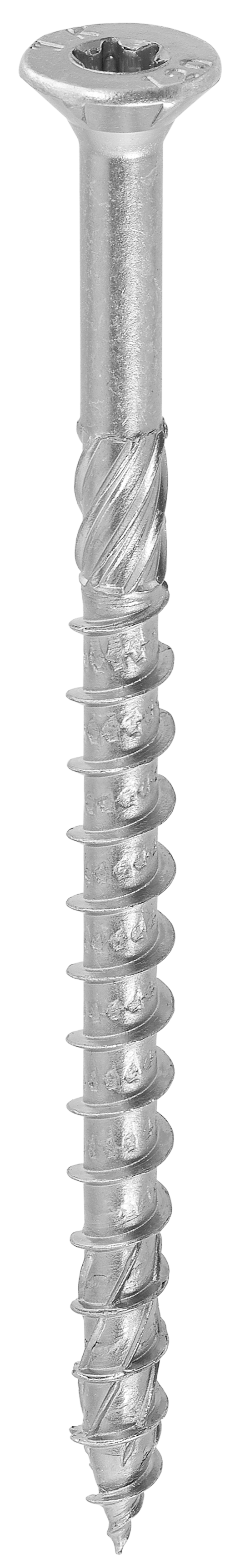 Vis à bois zinguée blanc - tête fraisée - filetage partiel - empreinte torx - pointe anti-fendage image