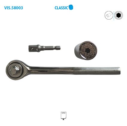 Kit douille universelle + cliquet + adaptateur Classic image