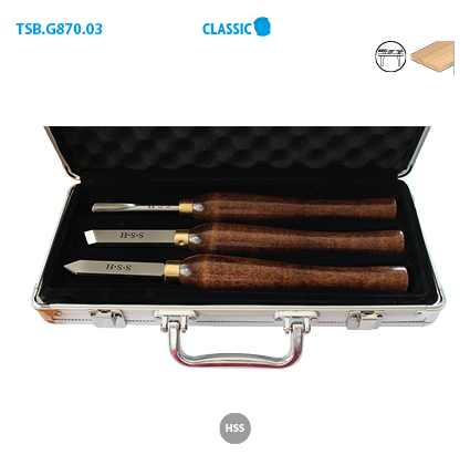 Coffret de 3 outils de tournage Classic image