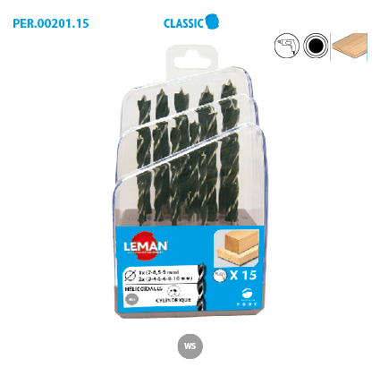 Coffret 15 forets Hélicoïdaux bois perçage Classic image