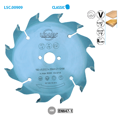 Lame de scie circulaire rainurage grain d'orge Classic image