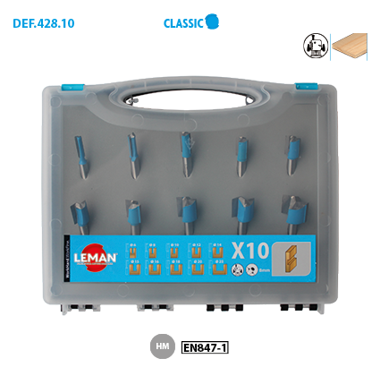 Coffret 10 mèches à rainer droites Classic image