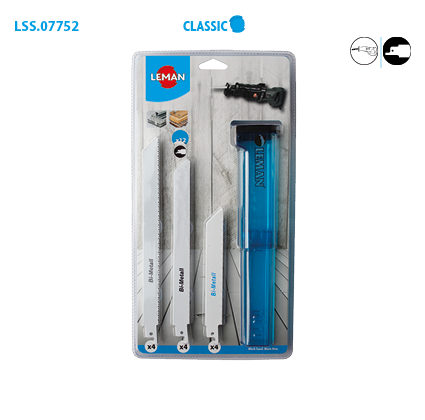 Boite de 12 lames scie sabre multi matériaux Classic image