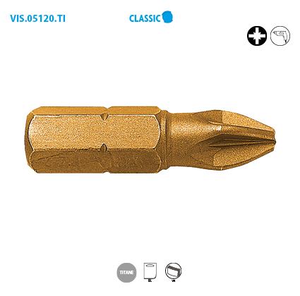 Embout de vissage série courte 1/4'' - POZIDRIV® TITANE Classic image