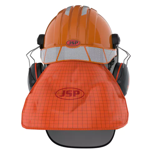 Casque de travail forestier avec couvre-gorge et cape solaire EVOGuard M3 image