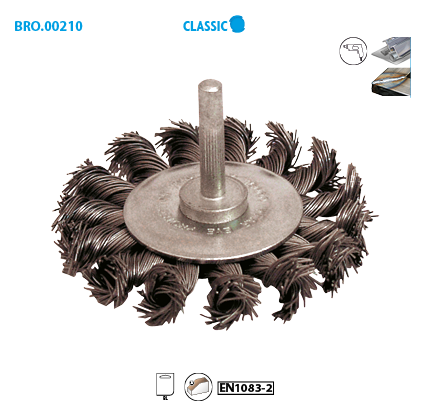 Brosse circulaire fil acier torsadé pour métal Classic image