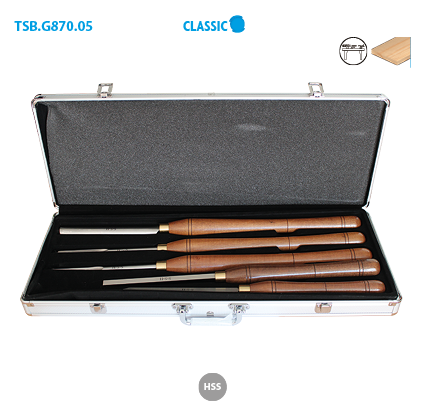 Coffret de 5 outils de tournage Classic image