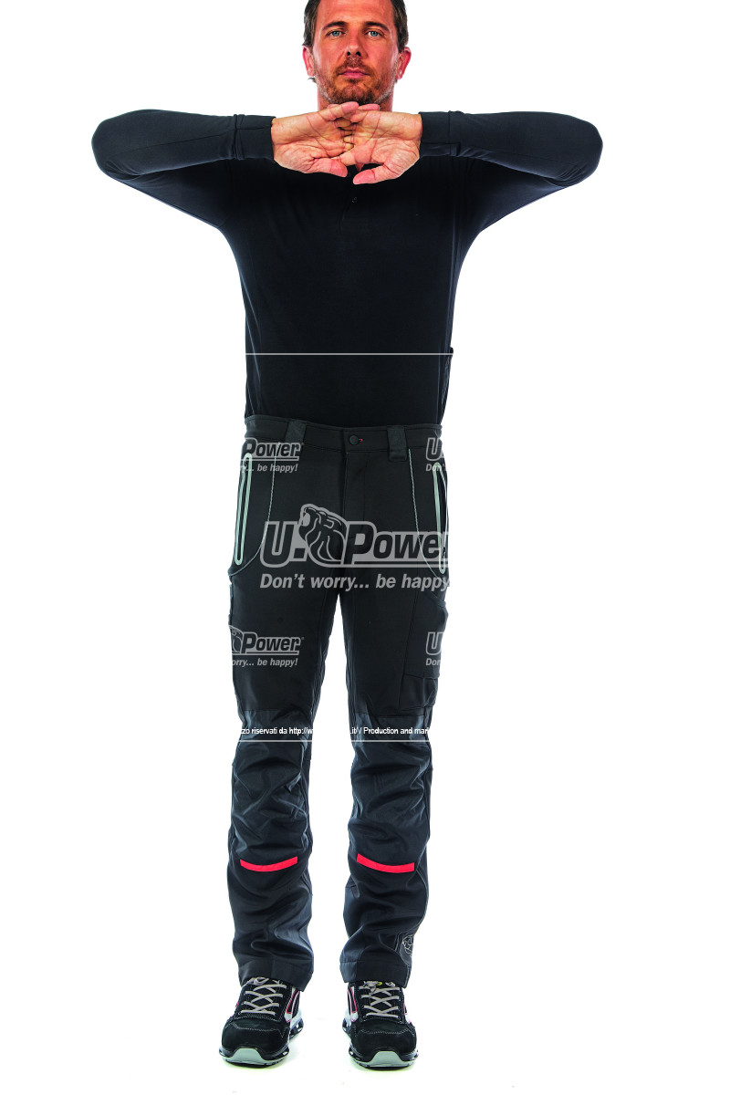Pantalon de travail en tissu softshell stretch PIT - Noir image
