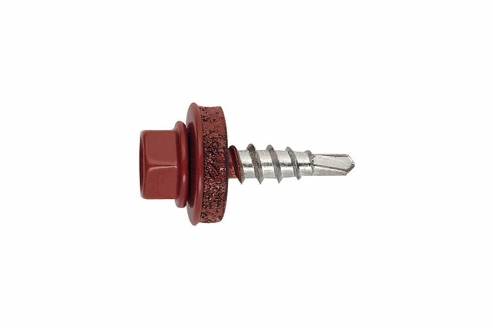 Boite de 250 - Vis autoperceuse acier-bois RAL 3009 - Rouge tuile image
