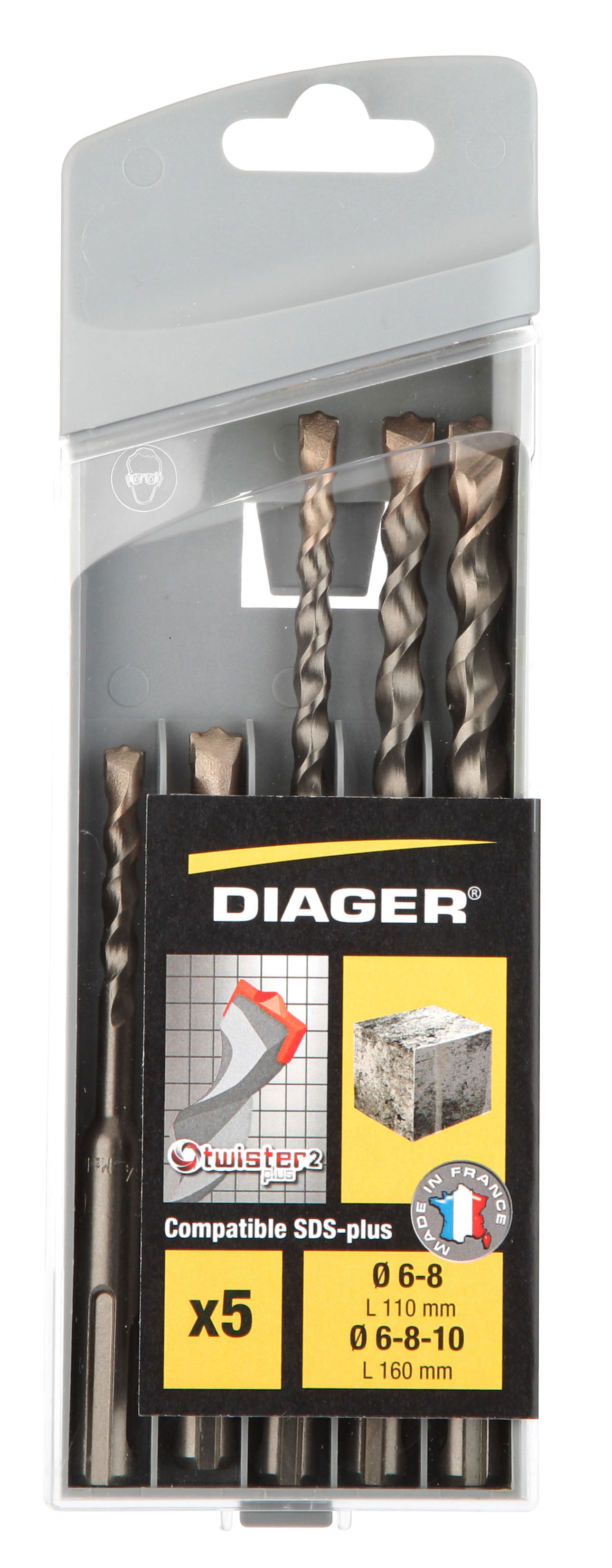 Coffret de 5 forets béton TWISTER PLUS - 136C image