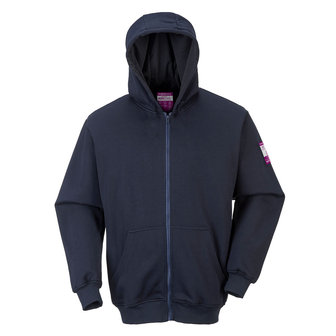 Sweatshirt FR zippe a capuche Marine image