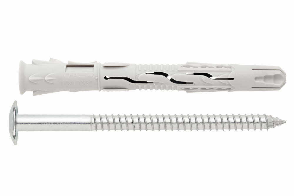 Boite de 50 - Cheville nylon universelle à haut rendement - Tête Truss inviolable - Zinguée - Homologuée ATE image