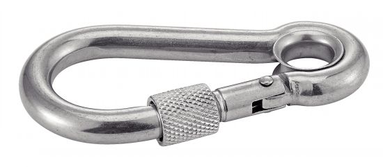 Mousqueton à œil avec vis de sécurité - Inox A4 image