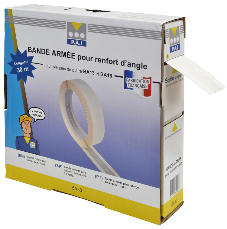 Bande De Protection D'angle Métallique 50 Mm – 150 M – Pour Placo, Coins Et Angles Muraux – Facile à Poser