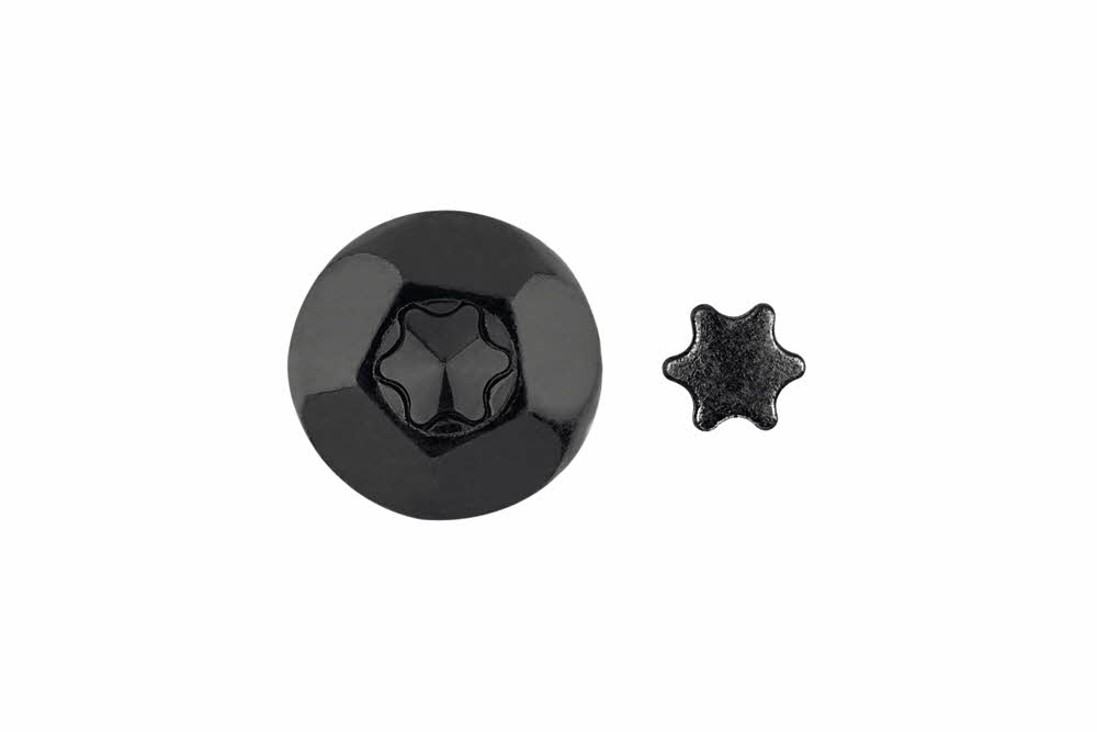 Vis inviolable - Empreinte Torx étoile pour tête inviolable - Noire image