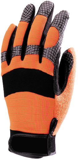 Lot de 5 - Gants Manutention S syntgris - paum silicon - dos Spandx orange image
