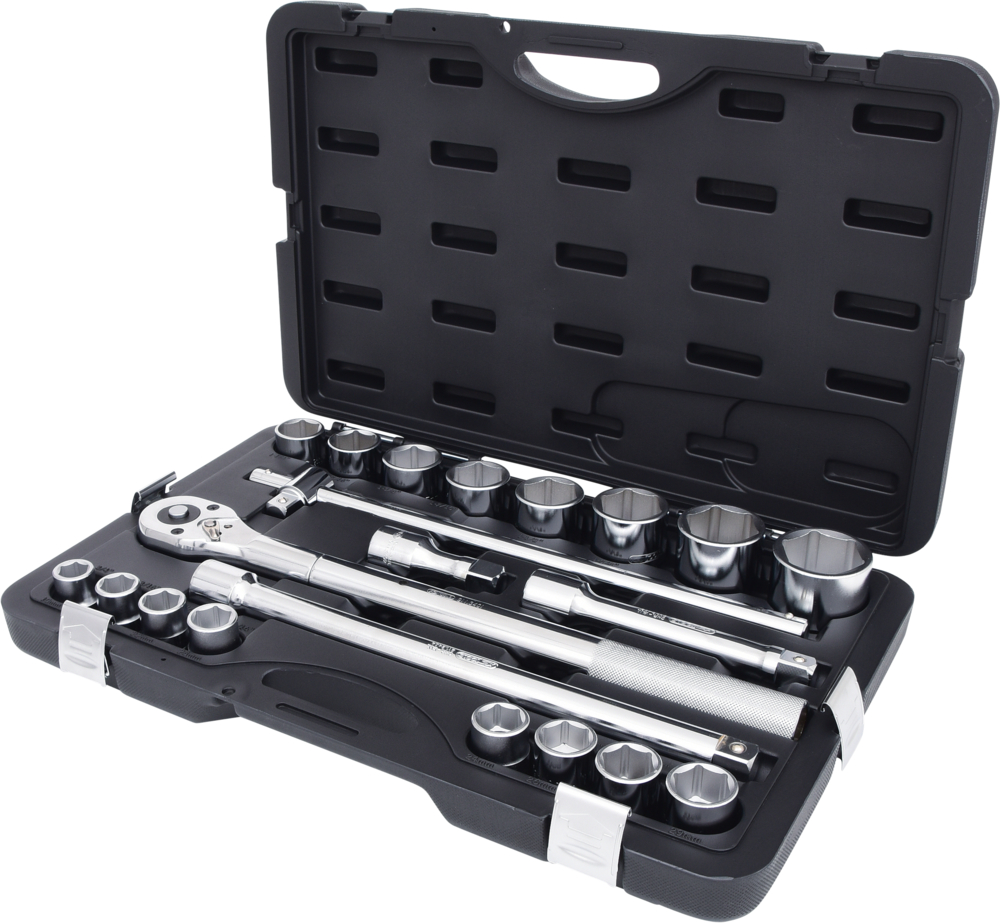 Coffret de douilles 6 pans métriques et accessoires 3/4'', 21 pièces image