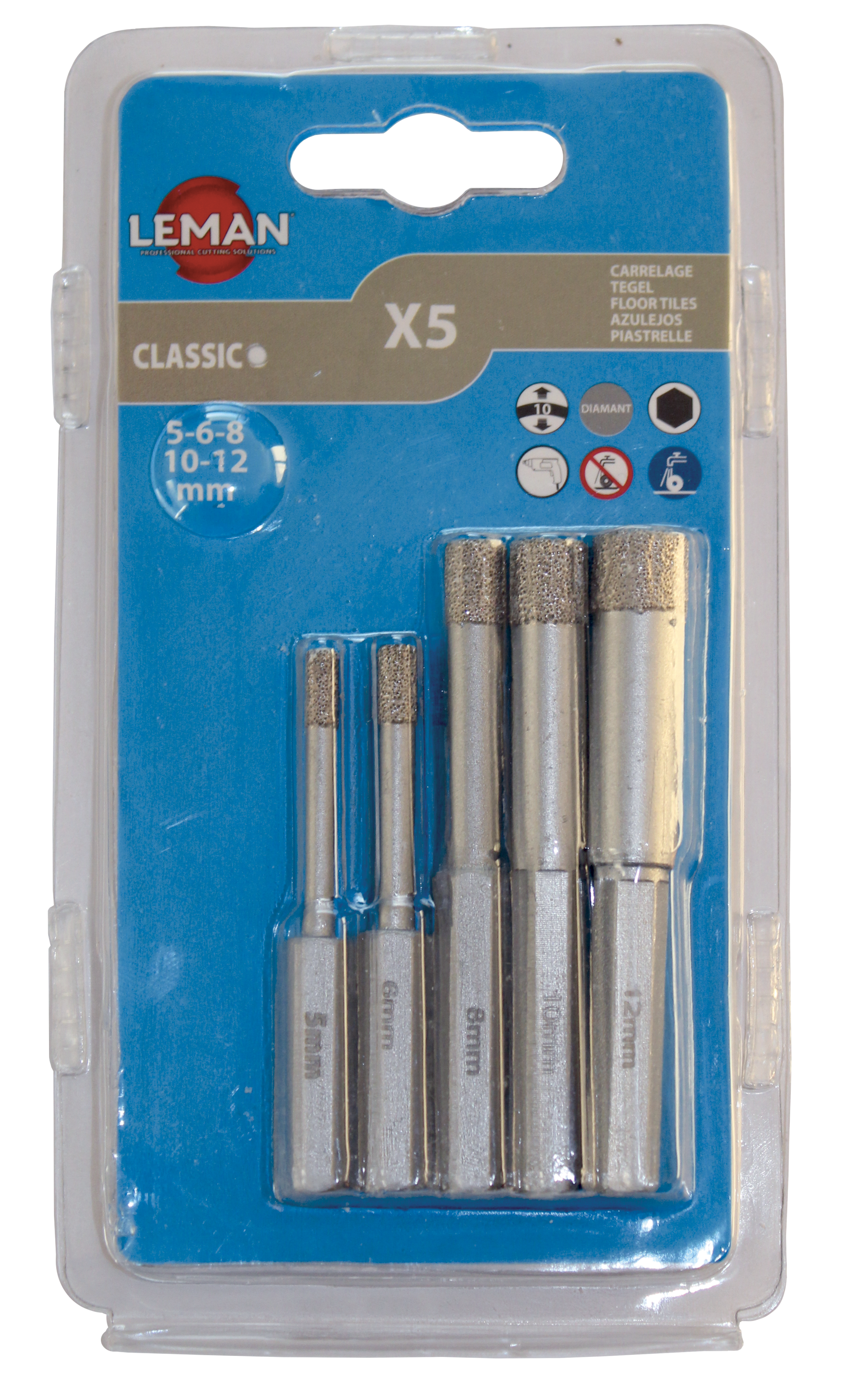 Lot de 5 trépans diamantés Classic image