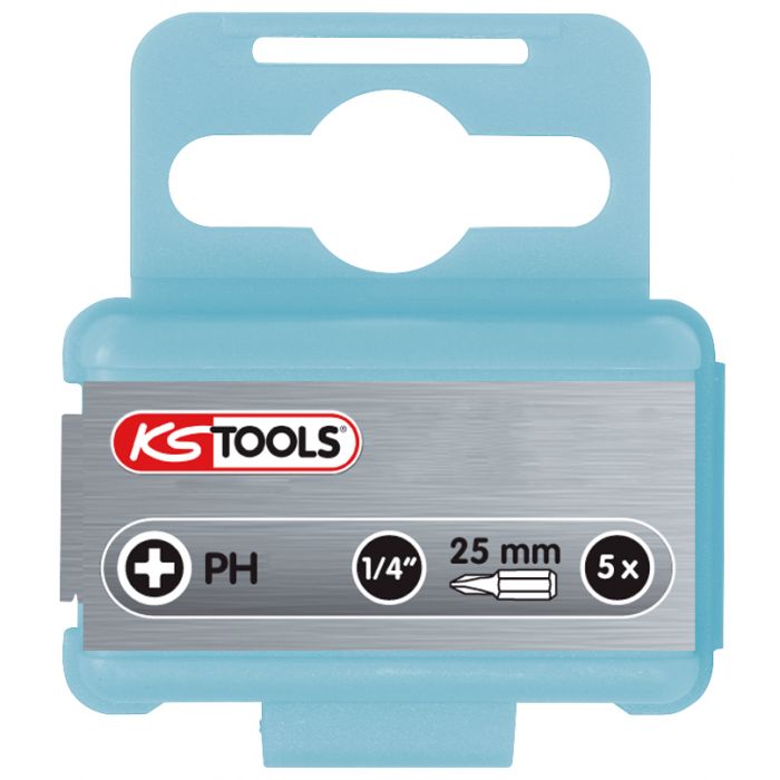 Boite de 5 embouts de vissage INOX PHILLIPS 1/4"  L.25 mm image