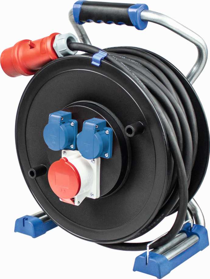 ENROULEUR DE CABLE PRO TRIPHASE XPERTS A TAMBOUR 320MM - 30M - IP44 image