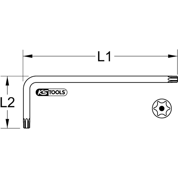 Clés mâles longues INOX TORX® percées image