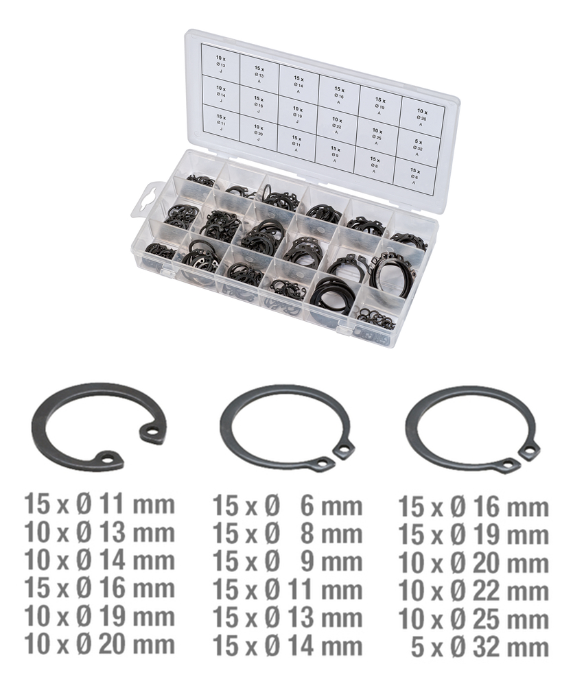 Assortiment de circlips internes et externes x225 image