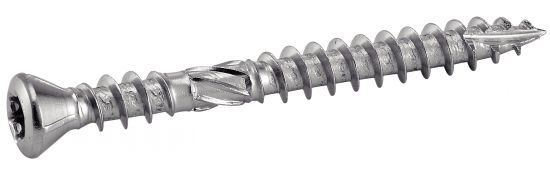 Vis terrasse tête fraisée bombée six lobes - Double filet - AISI 410 image
