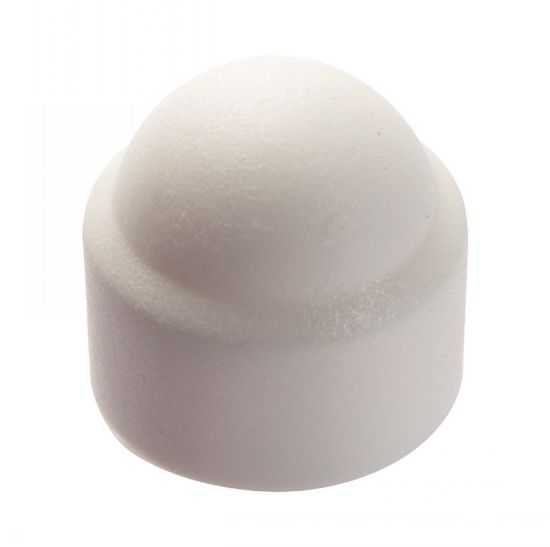 Cache ecrou hexagonal blanc - RAL 9010 - Polyéthylène image