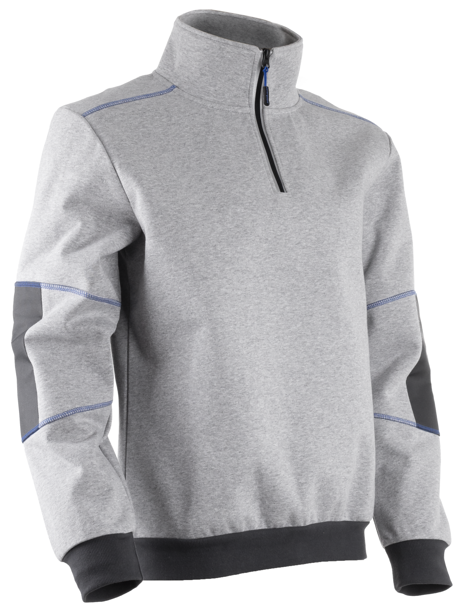 Pull de travail col haut zippé ORCKA - Gris Chiné image