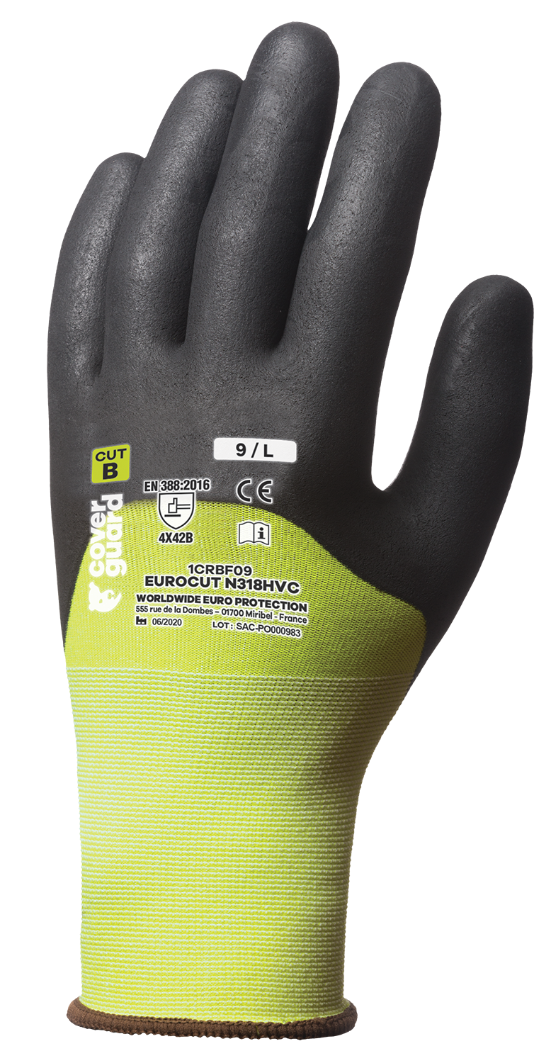 Lot de 5 - Gants anti-coupure EUROCUT N318HVC - Jaune image