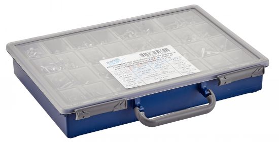 Coffret vis autoperceuses tête hexagonale + Rondelle EPDM + Embouts - Acier Zn image