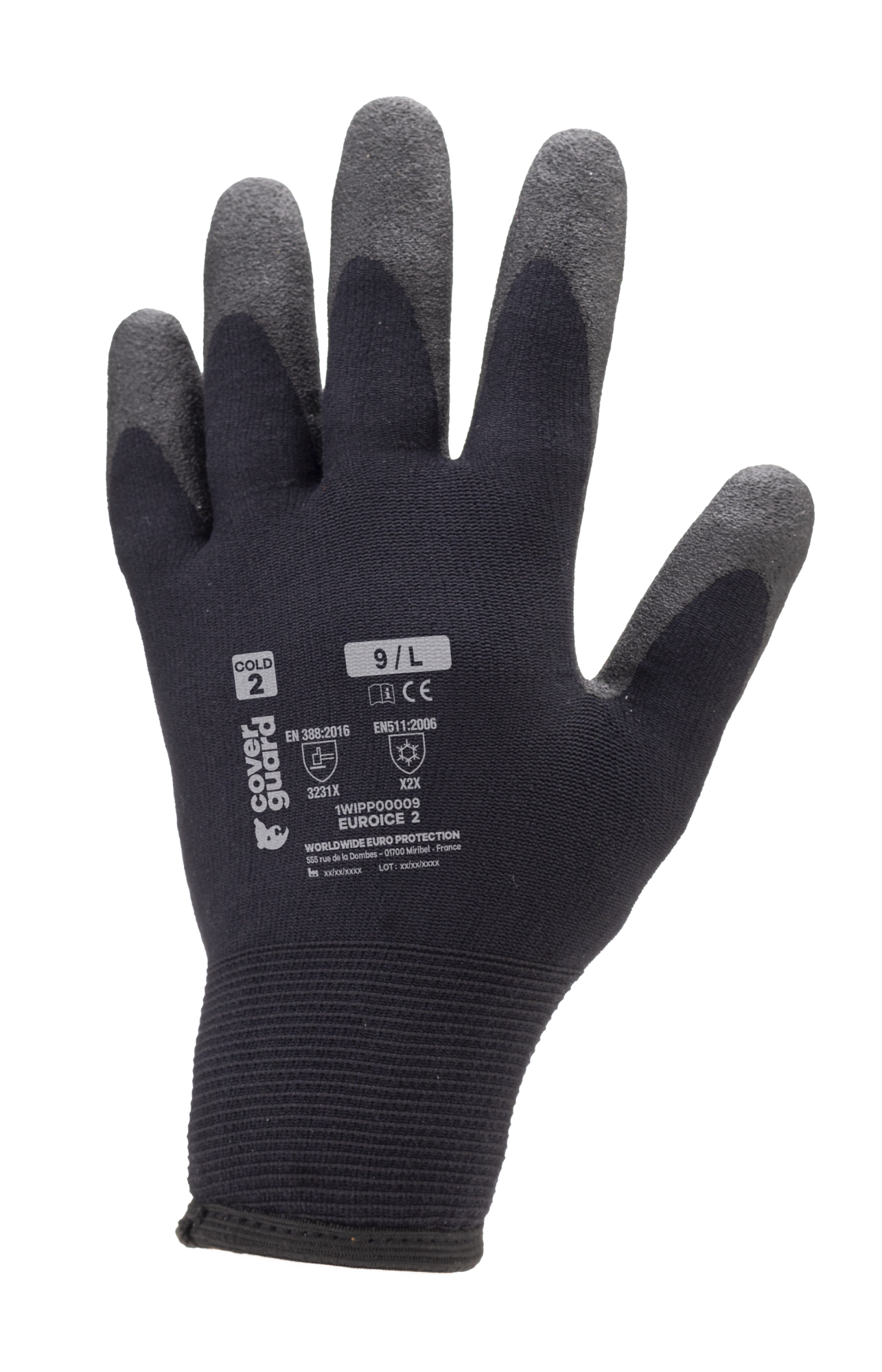 Lot de 10 paires de gants Tricot sans couture EURO - ICE 2 - Noir image