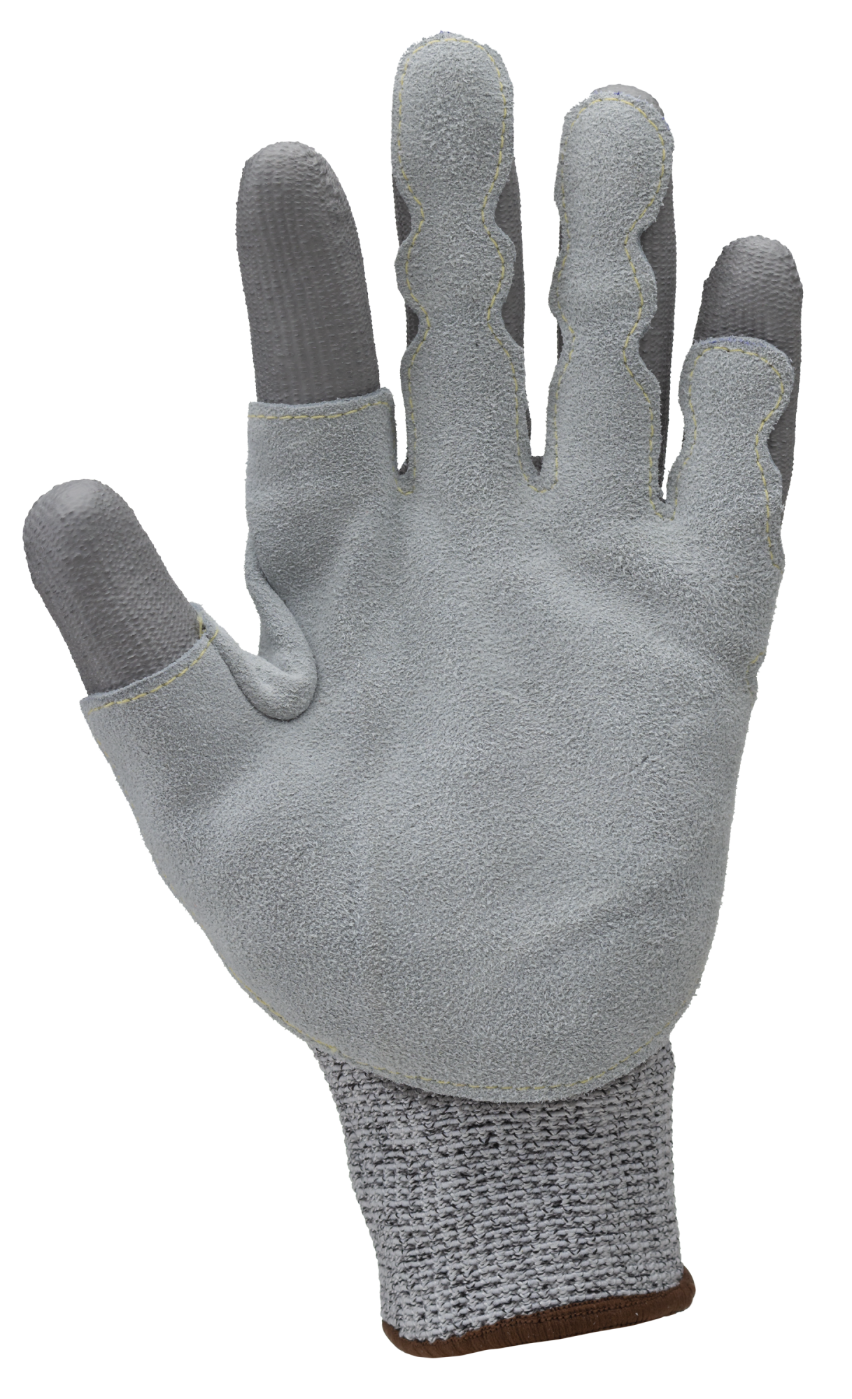 Lot de 10 paires de gants anti-coupure avec patch cuir EUROCUT STRONG P110 CHALEUR - Enduit PU Gris image