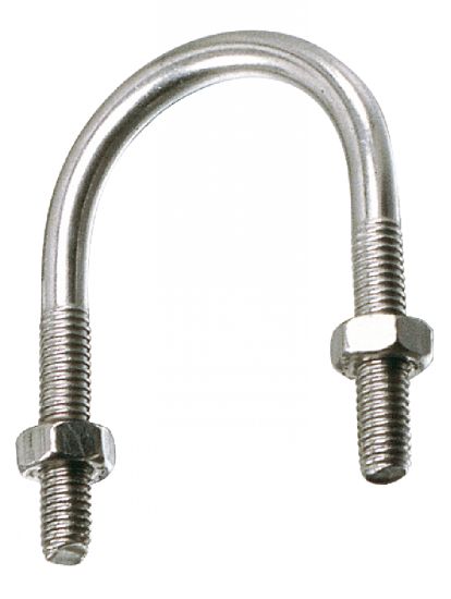 Etrier fileté pour tube iso avec écrous - Inox A2 image