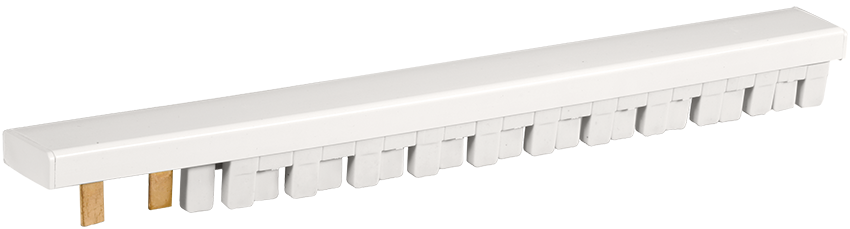 Peigne horizontal 1P+N 13 mod pour connexion rangée disjoncteur avec ID H/B 25-63A alimenté par le bas image