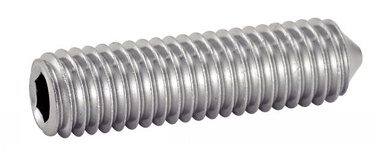 Vis sans tête six pans creux bout pointeau - Inox A2 image