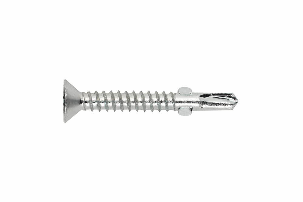 Vis autoperceuse avec pointe foreuse à 2 ailettes - Tête fraisée - Empreinte Torx - Zinguée image