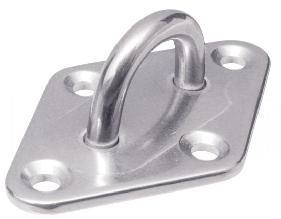 (Lot de 5) Pontet sur platine diamant embouti et soudé - Inox A2 image