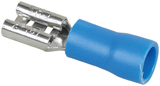Boite de 50 cosses femelles partiellement isolées 1,5 à 2,5mm² - Bleu image