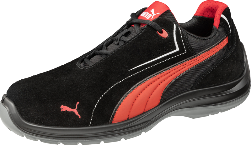 Chaussures de sécurité basses TOURING SUEDE LOW S3 ESD SRC - NOIR ET ROUGE image