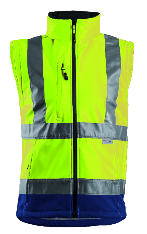 Veste de travail softshell STATION - Jaune Fluo image