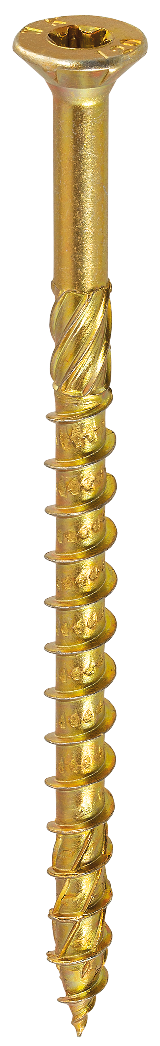 Vis à bois bichromatée - tête fraisée - filetage partiel - empreinte torx - pointe anti-fendage image