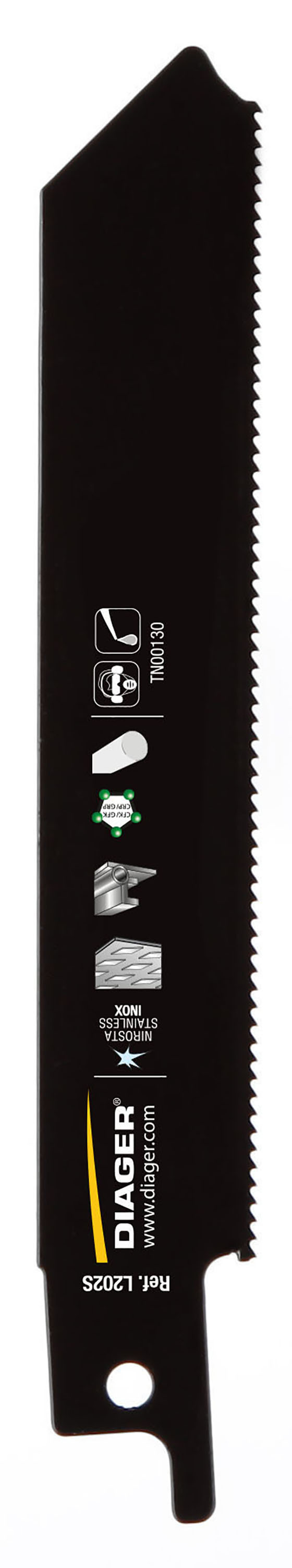 Pack de 2 lames scie sabre carbure pour inox/acier/plastique - L202S image