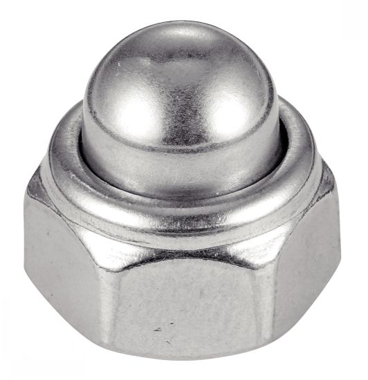 Ecrou borgne autofreiné avec bague nylon - Inox A2 image