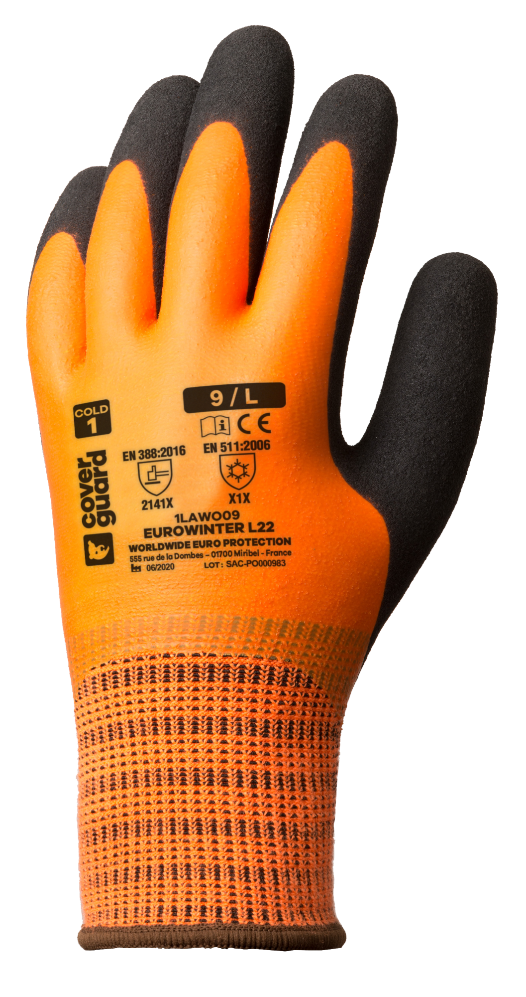 Lot de 5 - Gants EUROWINTER L22 fourré acryl double enduction latex image