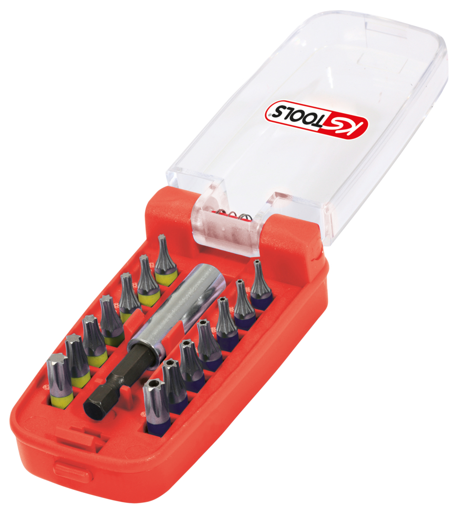 Jeu d'embouts de vissage TORX - TORX percé à code couleur TORSIONplus, 15 pcs image
