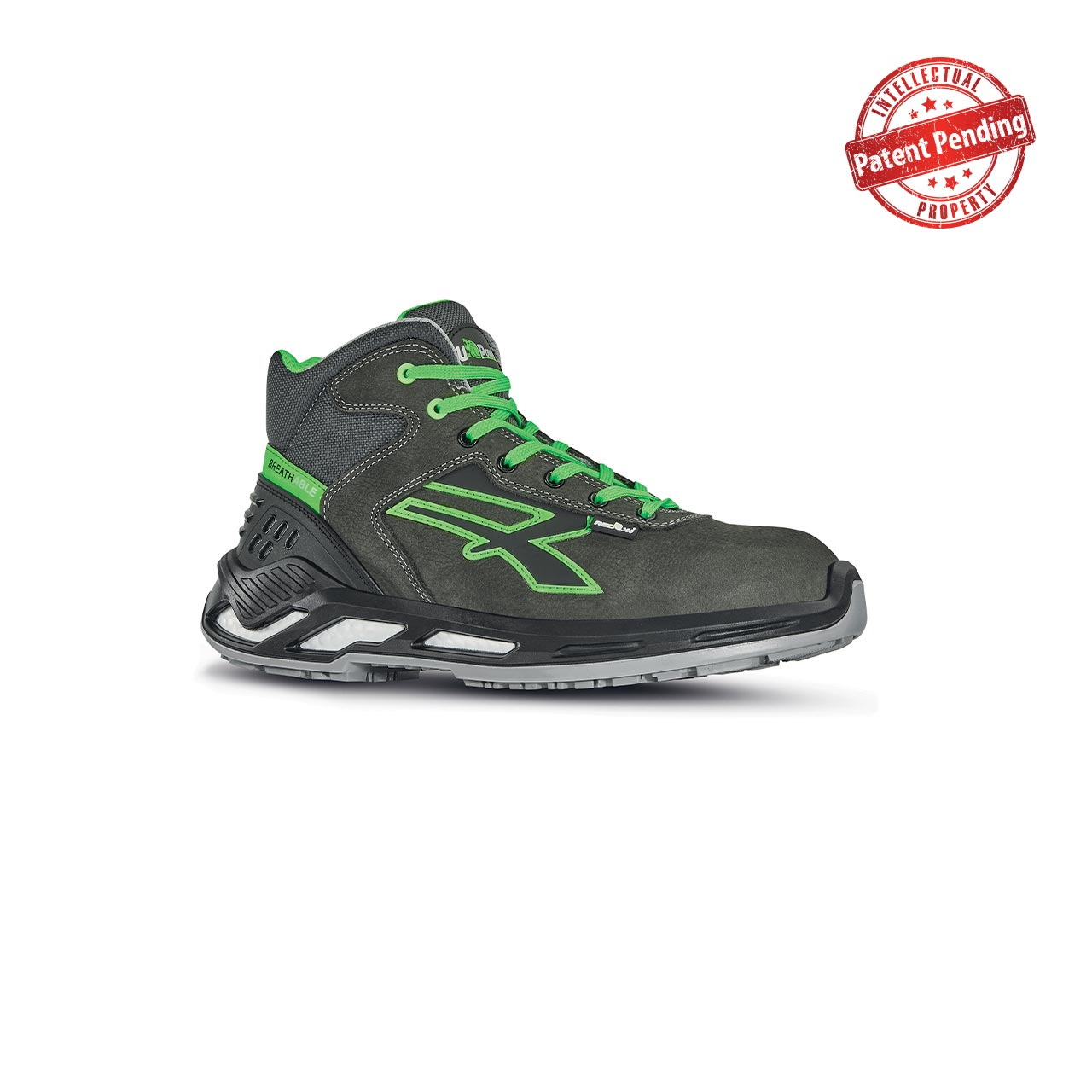 Chaussures de sécurité hautes DARYL ESD S3 CI SRC - Gris/Vert image